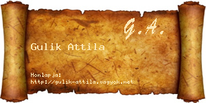 Gulik Attila névjegykártya