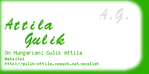 attila gulik business card